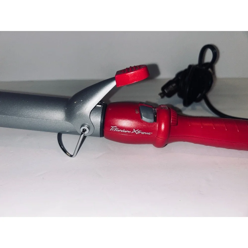 BaBylissPRO Titanium Xtreme 1 1/4 Inch Curling Iron Red Hair Styler TESTED